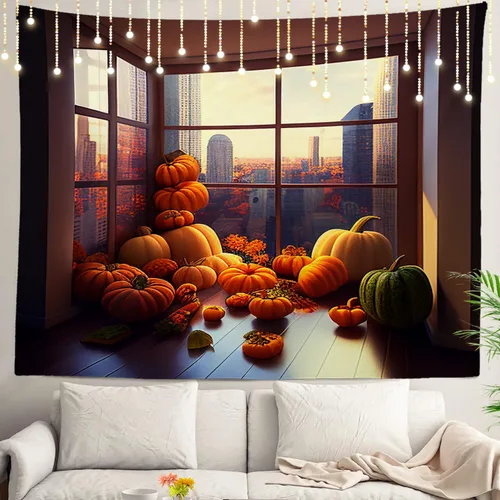 Vista 19 de Shrahala Flowers Beautiful Tropical Camomile Wall Tapestry, Colorful Humming Bird Wall Hanging Large Tapestry Decoration Polyester Fiber White Hem