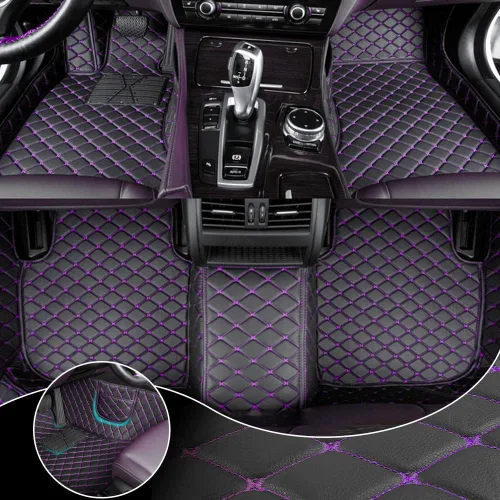 Vista 14 de Alfombrillas personalizadas para Ford Explorer 2002-2023 para automóvil, de lujo, impermeables, antideslizantes, cobertura completa, forros de piso