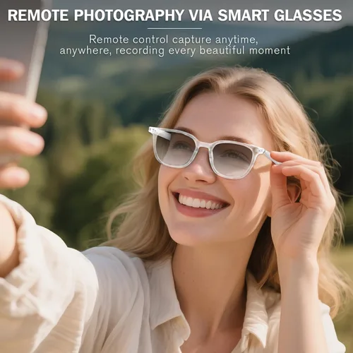 Vista 5 de Gafas inteligentes, gafas de sol polarizadas con lentes que cambian de color, resistente al agua IP65, control táctil, llamadas manos libres, marco