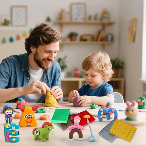 Vista 4 de ifergoo Arcilla polimérica, 3.53 oz (3.53 onzas) de arcilla modelo horneada para esculpir, bricolaje, creación artística y proyectos escolares, Negro