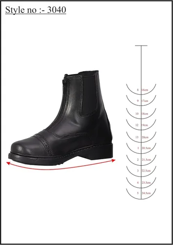 Vista 5 de Botas paddock TuffRider con cremallera frontal para niños, botas inglesas infantiles de jinete para montar caballos de equitación