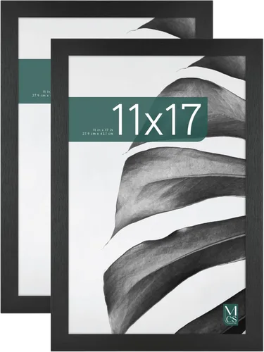 Vista 49 de MCS Studio Gallery Marco para foto rectangular de 12 x 18 pulgadas, imitación de veta de madera de color negro, para póster o impresión artística, 2
