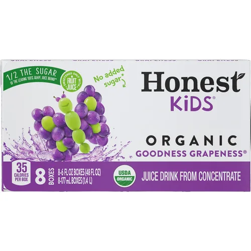Honest Kids, Goodness Grapeness, 6 onzas líquidas (paquete de 8)