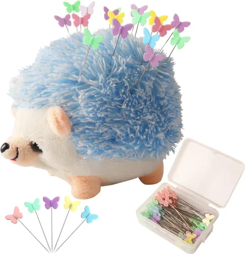 CICILIAYA - Cojín con forma de erizo, bonito kit de costura, bonito kit de costura, soportes para agujas, accesorios de costura, suministros con 100