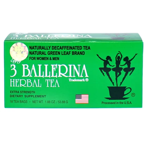 3 Ballerina Té dietético extra fuerte para hombres y mujeres (6 cajas x 18 bolsas)