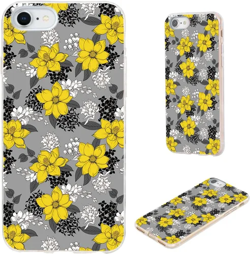 Vista 28 de Funda protectora completa delgada y suave de TPU transparente para iPhone SE 2022/2020, iPhone 8/7/6S/6 - Diseño de música divertida guitarra