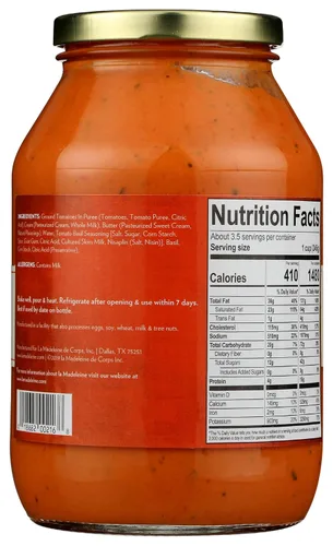 Vista 3 de La Madeleine Sopa de tomate y albahaca, vegano, 31 onzas (paquete de 6)