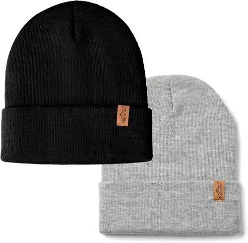 Vista 30 de Rajputana 1 y 2 Packs Gorro de invierno unisex de punto para hombre y mujer 2-Camuflaje