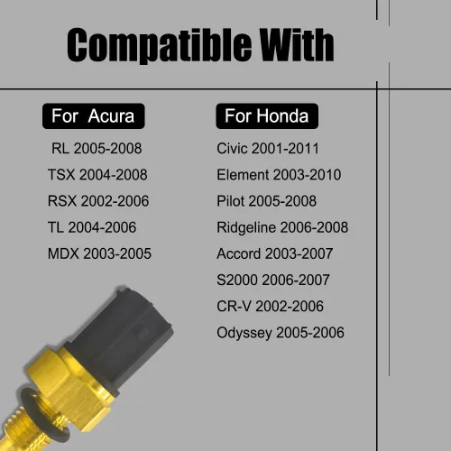Vista 6 de Zufoty 37870-PNA-003 37870-PLC-004 Sensor de Temperatura de Refrigerante Compatible con Honda Civic Element 2001-2011, Accord CR-V 2003-2007, Pilot