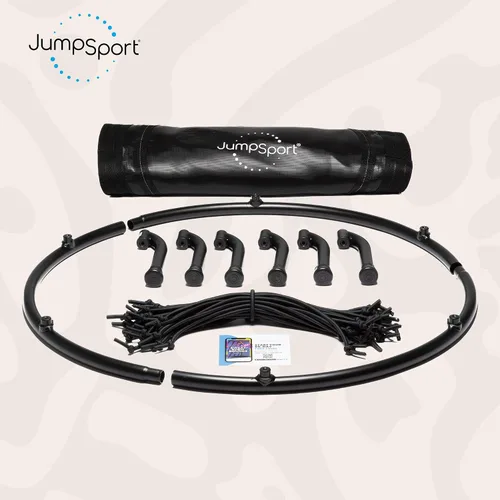 Vista 2 de JumpSport Rebotador de entrenamiento para adultos, mini trampolín de fitness Negro