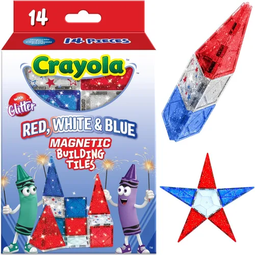 Vista 10 de CreateOn Crayola Doodle - Azulejos Magnéticos, Set de Construcción para Niños, Juguetes de Construcción Magnéticos para Niños, Juguetes de Viaje