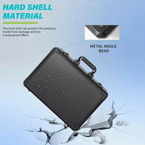 Vista 5 de TORIBIO Funda de transporte rígida compatible con Oculus Quest con correa Elite, funda de viaje portátil con espuma personalizable, funda rígida