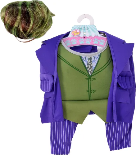 Vista 3 de Disfraz para mascota grande del Guasón de Batman el caballero nocturno, XL, Púrpura