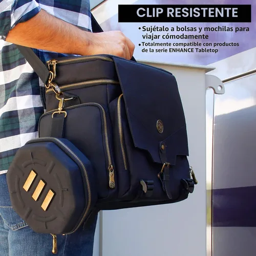 Vista 6 de ENHANCE Bandeja y estuche para dados DND – Soporte para dados DND para hasta 150 dados D&D con exterior duro resistente e interior suave protector.