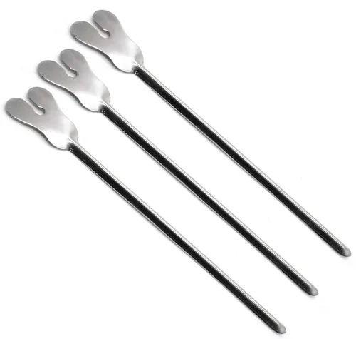 3 × Director ranurado dental con punta de sonda y lazo de lengua 5" Instrumentos quirúrgicos