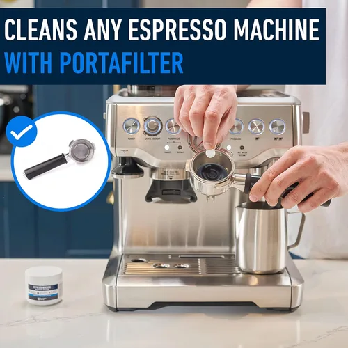 Vista 3 de Essential Values Tabletas de limpieza para máquina espresso (30 tabletas), compatibles con Breville Barista Express, Gaggia, Delonghi, Jura