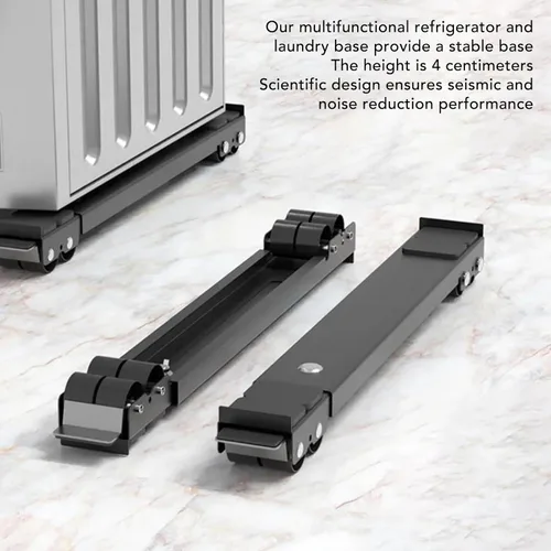 Vista 5 de TOPINCN Washing Machine Bracket,Heavy Duty Extendable Appliance Rollers with 24 Roller Brake, Mobile Washing Machine Base, Furniture Washing Machine