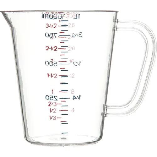 Vista 5 de Carlisle FoodService Products 4314207 Taza medidora de plástico comercial, 1 pinta, transparente