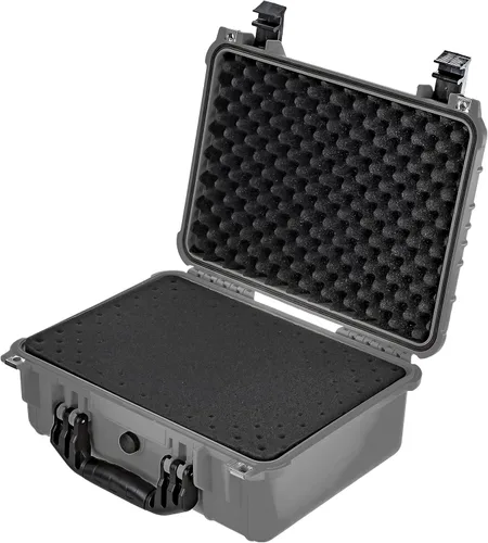 Vista 3 de Eylar Don't Tread On Me 16 Inch Estuche rígido estándar impermeable con espuma - externo: 16" x 13" x 6.87" interno: 14.62" x 10.18" x 6 (gris)