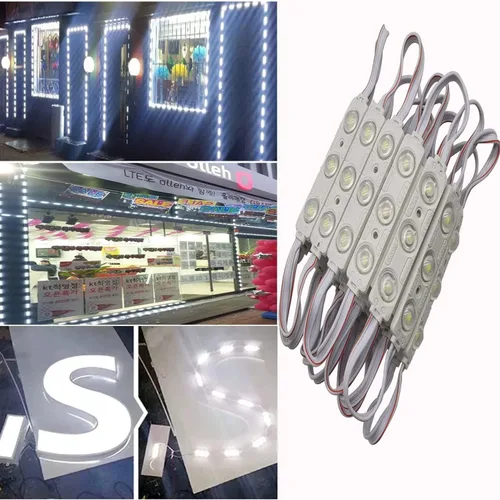 Vista 8 de Módulo LED, luz decorativa LED blanca, 20 unidades, 9.8 pies, 2835 SMD 150LM IP65, luz decorativa impermeable para letreros de letras publicitarias