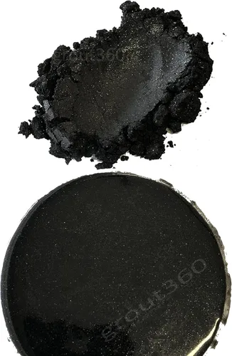Vista 3 de Black Pearl Pigment Mica Powder Shimmer Metallic Effect 1.76 oz aprox. 1.8 onzas para pintura epoxi plásticos