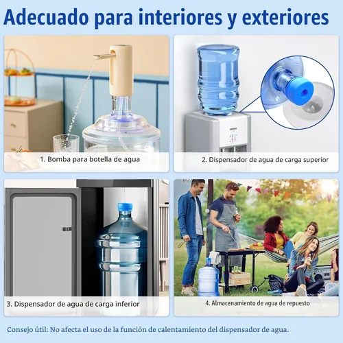 Vista 6 de Gofriipai 3 y 5 tapas de jarra de agua de galón, tapa de reemplazo reutilizable de silicona, tapas de botella sin derrames para tapas dispensadoras