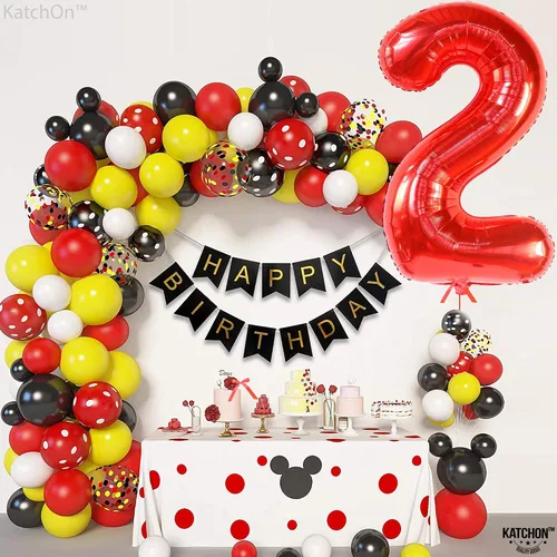 Vista 985 de KatchOn, Globos gigantes de construcción – 40 pulgadas, 4 globos de construcción Globos de fiesta de construcción, decoración de cumpleaños de 4