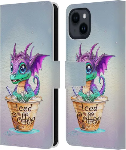 Vista 175 de Head Case Designs Officially Licensed Ruth Thompson Boba Tea Cup O Dragons Leather Wallet Case Compatible with Apple iPhone 7 Plus / 8 Plus