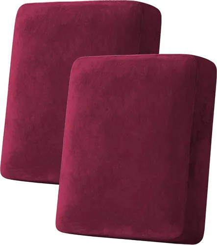 Vista 108 de H.VERSAILTEX Funda de cojín elástica de terciopelo para sofá, funda de cojín de felpa para cojines de silla, protector de muebles, cojín de asiento