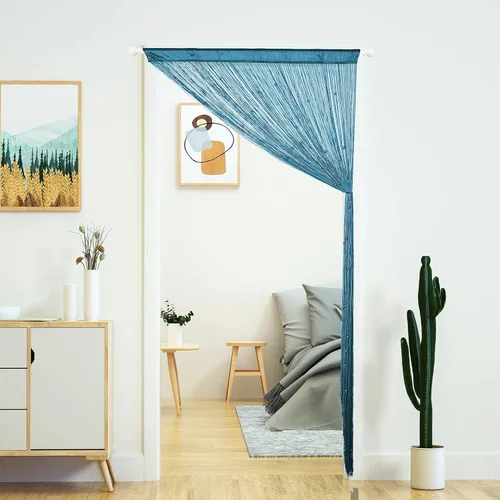 Vista 7 de YaoYue Cortina de cuentas para puerta, con borlas y cuentas, para colgar con flecos, hippie y divisor de habitación, ventana, pasillo, entrada