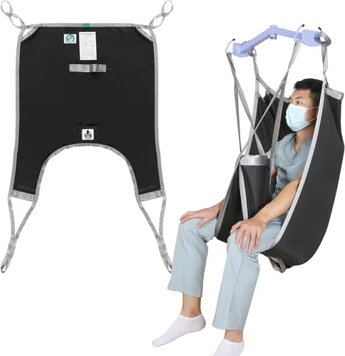 Vista 7 de EZ Assistive Eslinga dividida de pierna con espalda baja, honda de elevación para transferencia, posicionamiento y elevación, capacidad