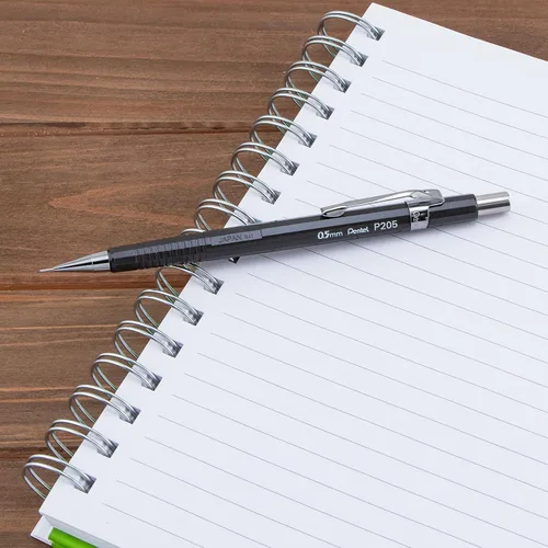 Vista 5 de Pentel Sharp Lápiz mecánico de 0.5 mm, paquete de 5 lápices mecánicos negros