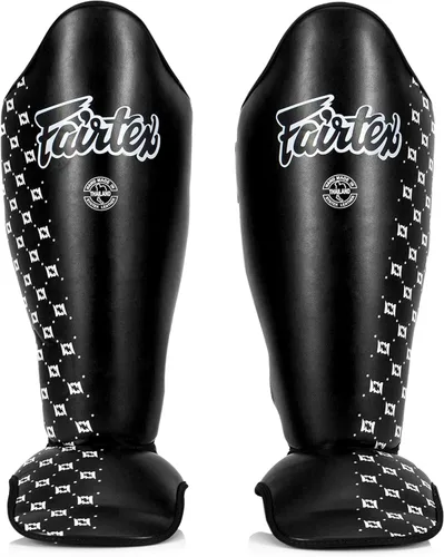 Fairtex Espinilleras SP5 Muay Thai para hombres, mujeres, niños | Las espinilleras son premium, ligeras y duraderas | Protección extendida para