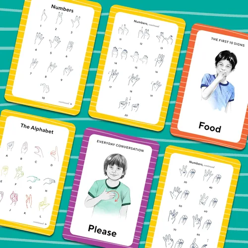 Vista 3 de American Sign Language Flash Cards for Kids 101 Easy ASL Signs for Nonverbal Communication