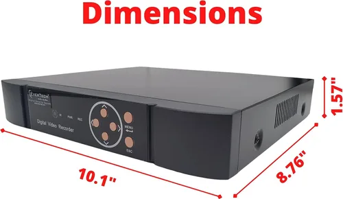 Vista 6 de Evertech Sistema de cámara de seguridad de vigilancia IP de 8 canales 4K 8MP 8CH PoE H.265 NVR 4TB HDD y 8 unids gran angular lente Metal Dome PoE