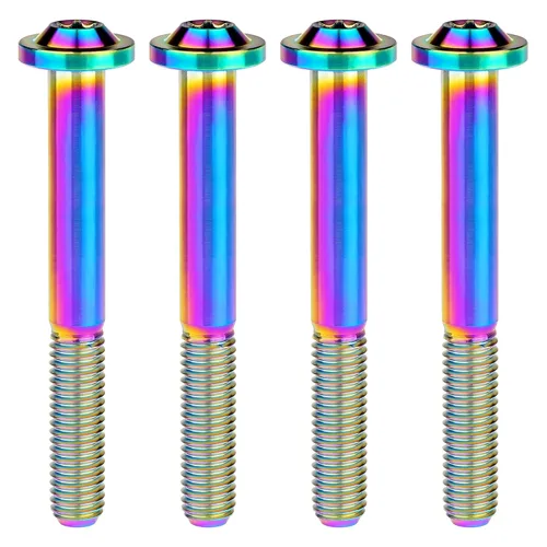 Vista 32 de Tornillos de cabeza Torx de titanio M8 10 15 20 25 30 60 2.756 in Tornillos de cabeza Torx paquete de 4 (M8x15mm, plateado)