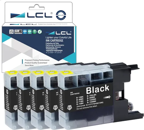 LCL Cartucho de tinta de repuesto compatible para Brother LC-75 XL LC75 XL LC-71 XL LC71XL de alto rendimiento para impresora Brother MFC-J6510DW