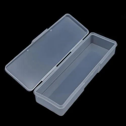 Vista 4 de Caja de herramientas de manicura, caja transparente de 8 piezas para herramientas de uñas, caja de uñas personal transparente para manicura, caja