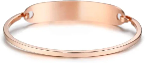 Vista 3 de VNOX Pulsera de acero inoxidable con grabado personalizado y alerta médica