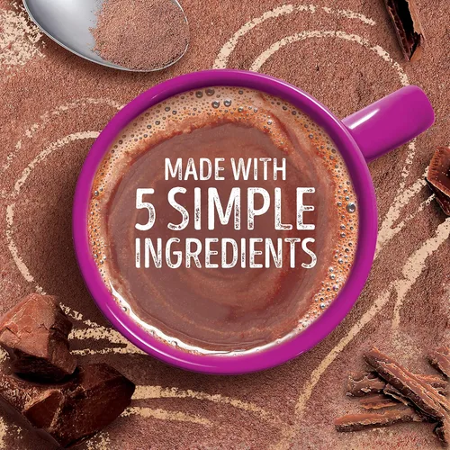 Vista 4 de Swiss Miss Simply Cocoa - Mezcla de cacao caliente con sabor a chocolate oscuro, 8 paquetes de mezcla de cacao caliente