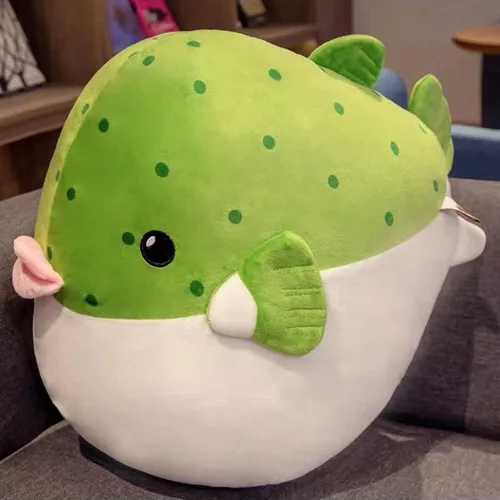 Vista 12 de Tiny Heart Simulation Deng's Fish - Juguetes de peluche de 23.62 pulgadas, suave y realista, juguete de peluche de pez de Deng, lindo regalo