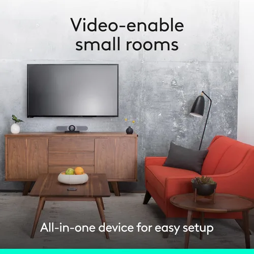 Vista 2 de Logitech MeetUp - Sistema de videoconferencia, Ultra HD 4K/1080p/720p, 3 micrófonos/altavoces ajustables, amplio campo de visión de 120°