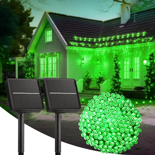 Vista 11 de Brightown Luces Solares de Navidad para Exteriores, Paquete de 4 Total 184 Pies 480 LED Luces de Cadena Solares para Exteriores Impermeables Cable