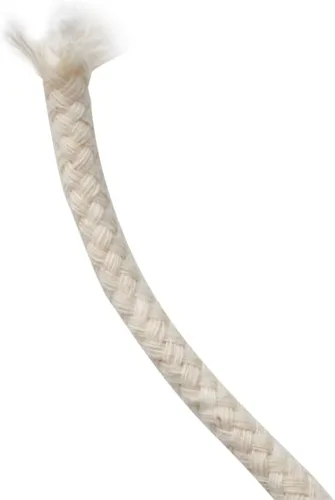 Vista 2 de Lámpara redonda de aceite de queroseno de algodón de 9.8 pies y 1/4 pulgadas, mechón de algodón con alcohol y cuerda, quemador de repuesto