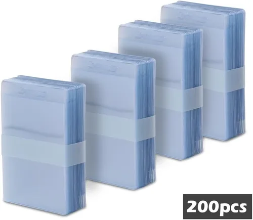 Vista 7 de G-PLUS 200 fundas para tarjetas de 3 x 4 pulgadas, protectores de béisbol, soporte de plástico duro para juegos de fútbol, fundas de intercambio