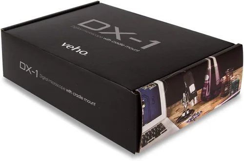 Vista 6 de Veho Discovery DX-1 - Microscopio digital USB de 2 megapíxeles HD, aumento x200, captura y grabación de foto/video, soporte ajustable, software