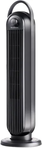 OmniBreeze Ventilador de torre eléctrico manual, de 28 pulgadas, 3 velocidades con oscilación, control mecánico, ventiladores de piso sin aspas de