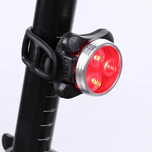 Vista 4 de 2 unids USB recargable bicicleta luz, impermeable Super Bike luces para montar de noche 4 opciones de modo de luz bicicleta de montaña faro LED