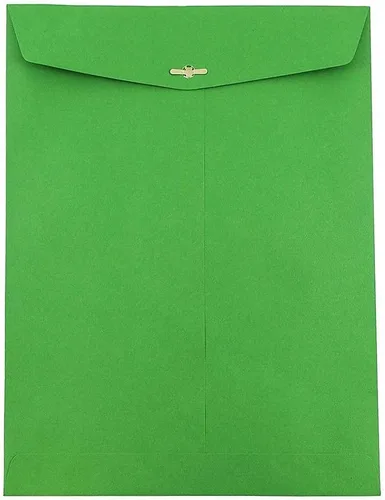 Vista 2 de JAM Paper, sobre de papel catálogo con cierre, con extremo abierto, 10 x 13pulgadas, Verde