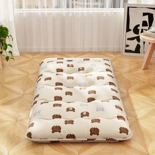 Vista 22 de Giantex Colchón de suelo japonés, colchón de futón de 4 pulgadas con funda lavable y bolsa de almacenamiento, colchón plegable enrollable
